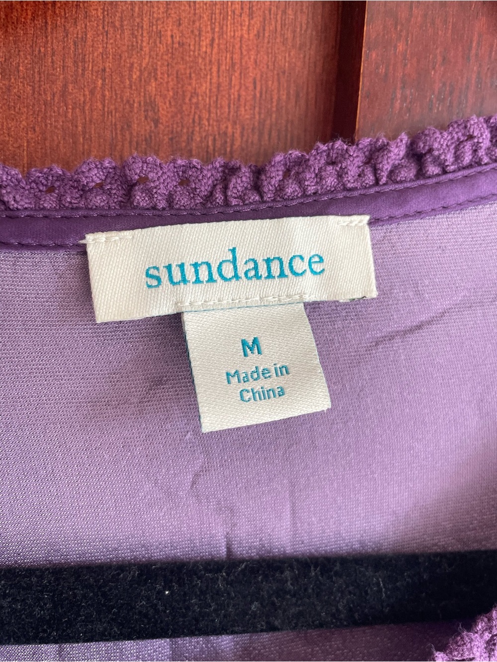 Sundance Purple Velvet Embroidered Alarie Women’s Top Boho Size Medium - Picture 3 of 16